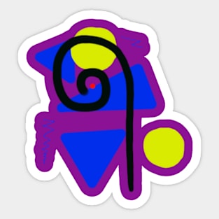 Casual abstract Sticker